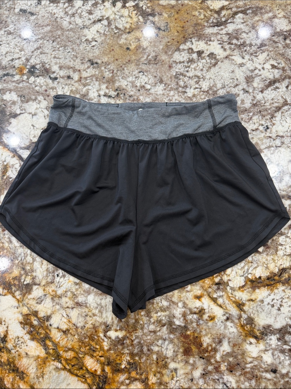 SO Black Athletic Shorts with Gray Waistband